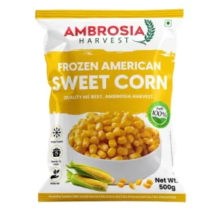 Frozen sweet corn kernels from Ambrosia Harvest, perfect for side dishes