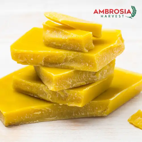 Pure organic beeswax from Ambrosia Harvest, suitable for crafts and cosmetics