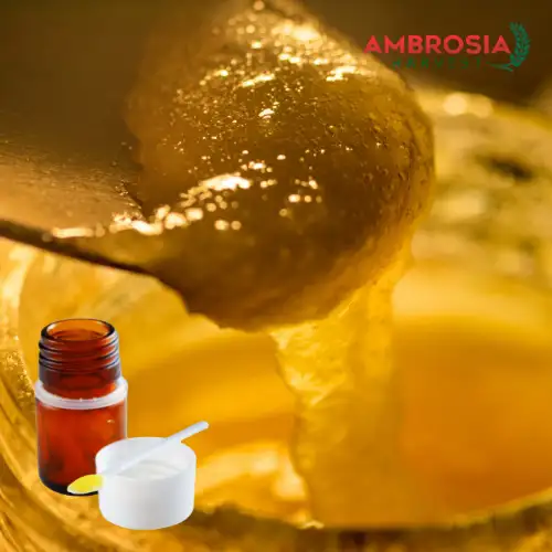 Premium royal jelly from Ambrosia Harvest, a natural health supplement